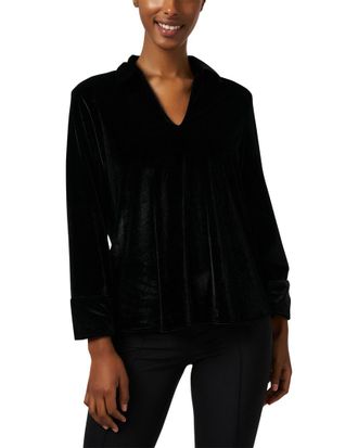 Caliban Caliban Stretch Velvet Blouse