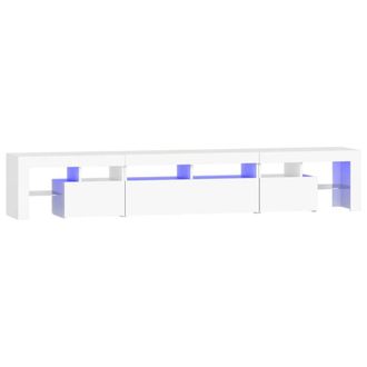 Berkfield Home TV Cabinet with LED Lights White 230x36.5x40 cm