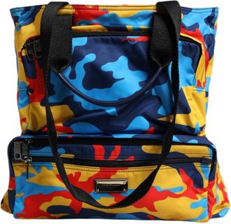 Dolce & Gabbana Multicolor Camo Nylon Shopper Tas - Dames - Shoppers - Veelkleurig - ONE Size - Nylon - Tassen