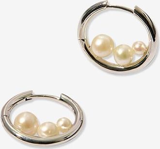 Otiumberg Creolen aus Silber mit Perlen Trio Pearl Hoops