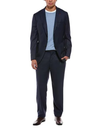 Isaia Capri Wool Suit With Flat Front Pant
