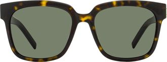 Saint Laurent SL Monogram Square Sunglasses - Havana