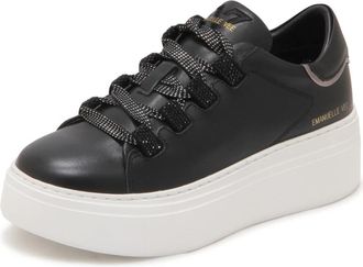Emanuelle Vee Bice Sneaker - Dames - Sneakers - Zwart - 39 EU - Leer - Schoenen