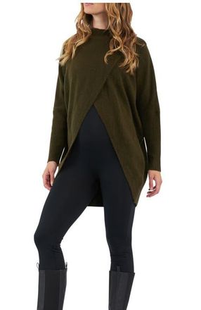 Ripe Hallie Cross Over Knit in Khaki at Nordstrom, Size X-Small Au