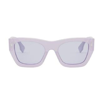 Fendi FE40100I81Y Square Full Rim Sunglasses - Purple