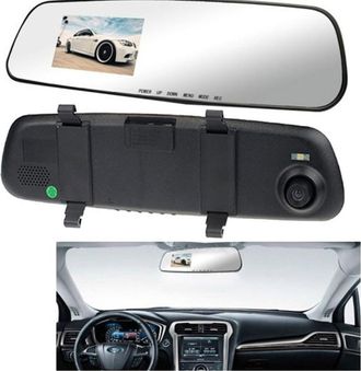 Trade Shop Trade Shop - C&aacute;mara Dvr Con Espejo Retrovisor Full Hd 1080p 2.3 Lcd Para C&aacute;mara De Visi&oacute;n Trasera