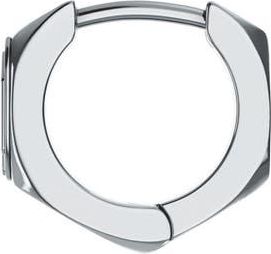 Diesel Logo Single Hoop Earring in Silver at Nordstrom
