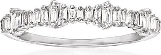 Ross-Simons Baguette Diamond Ring in 14kt White Gold