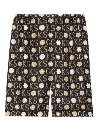 Gucci x Ken Scott knielange shorts - Zwart