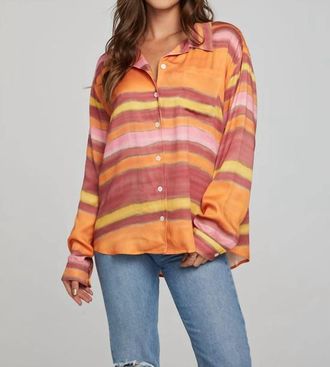 Chaser Saville Button Down In Sunset Stripe