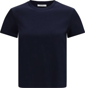 Max Mara Womens T-Shirt Donata Navy Blue Cotton T-Shirts & Jerseys