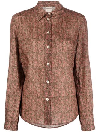 Massimo Alba Blouse met bloemenprint - Grijs