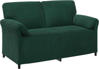 vidaXL Sof&aacute; De 2 Plazas Verde Oscuro 158 X 83 X 95 Cm Terciopelo Vidaxl