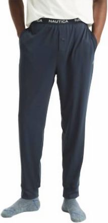 Nautica Classic-Fit Stretch Solid Sleep Joggers In Navy