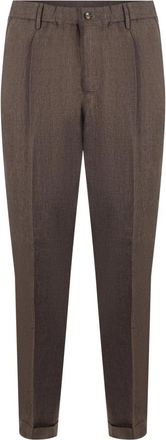 BRIGLIA 1949 Isolas Broek - Heren - Nette broeken - Bruin - XL - Leer - Broeken