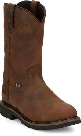 Justin Boots Mens Drywall 10 Waterproof Boot In Whiskey