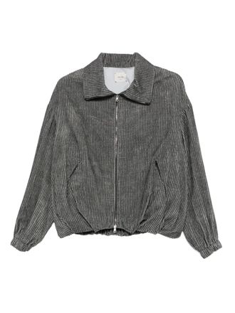 Alysi corduroy zip-up jacket - women - Silk Velvet - 42 - Grey