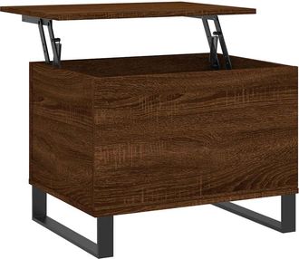 vidaXL Vidaxl - Mesa De Centro Madera Contrachapada Roble Marr&oacute;n 60x44,5x45 Cm