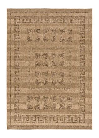 Atticgo Alfombra exterior efecto yute marr&oacute;n claro 120x170 cm