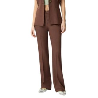Pinko Wide Trousers, female, Brown, Size: XS Pantalone