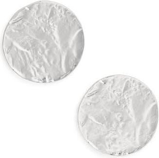 Karine Sultan Textured Medallion Stud Earrings in Silver at Nordstrom Rack