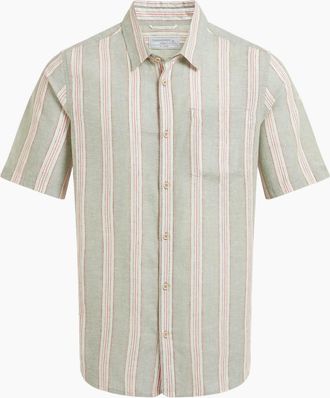 Craghoppers Mens Craghoppers Mens Argino Stripe Short-Sleeved Shirt - Green - Size: 40/Regular