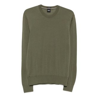 HUGO BOSS Heren, Truien, Groen, Maat: XL Wol