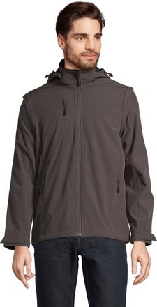 SOLS Unisex volwassen Falcon 3 in 1 Soft Shell Jas (Houtskool Grijs Effen)