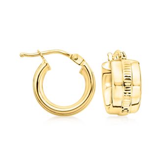 Canaria Canaria Italian 10kt Yellow Gold Huggie Hoop Earrings