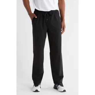 90 Degree by Reflex Warp Fleece Straight Leg Pants in Black at Nordstrom Rack, Size Small