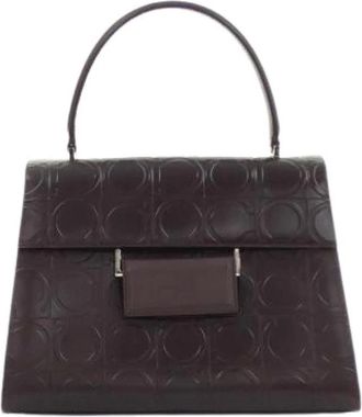 Ferragamo Pre-owned Handbags, female, Brown, Size: ONE SIZE Pre-owned Leather handbags