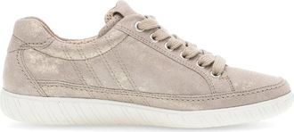 Gabor Zilveren Vetersneaker - Dames - Dames - Sneakers - Grijs - 37 EU - Leer - Schoenen