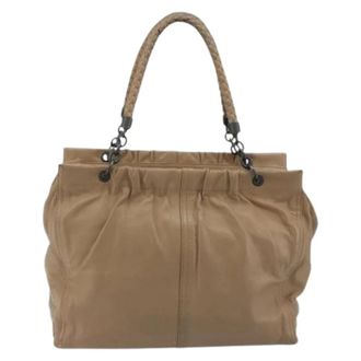 Bottega Veneta Pre-owned Vintage Tote Bag - Dames - Pre-owned - Beige - Maat: ONE Size Leer
