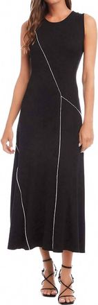 Karen Kane Reverse Seam Dress In Black