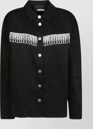 Rotate twill collar cuffs top