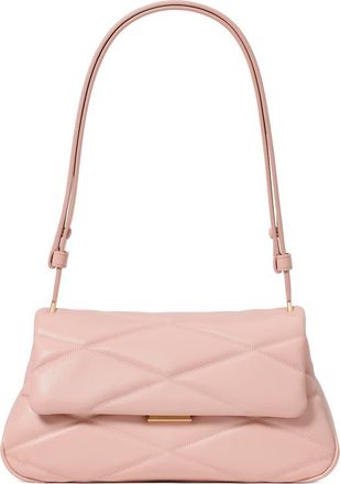 Kate Spade New York grace diamond quilted leather shoulder bag in Rose Smoke at Nordstrom