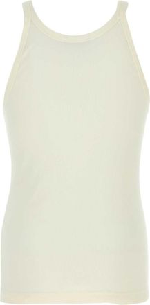 Dolce & Gabbana Mens Ribbed Cotton Tank Top White Tops