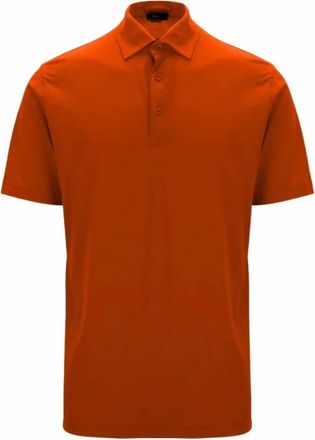Herno Mens Short Sleeve Polo Shirt In Orange