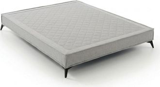 Colch&oacute;n Morfeo Base tapizada 90x190 cm gris, 32 cm de altura