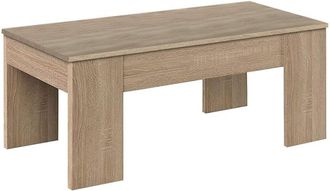 HOGAR 24 Mesa centro elevable roble cambrian, 90x50x46/56 cm