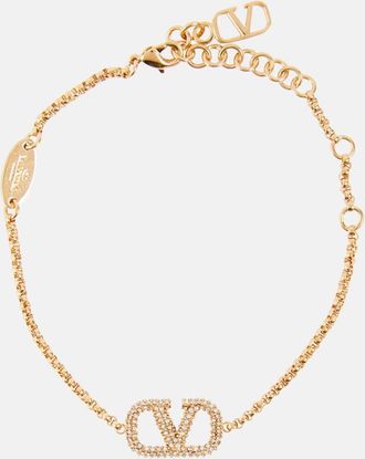Valentino Bracciale VLogo con cristalli