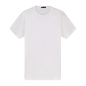 Tom Ford T-Shirts, male, White, Size: XL Cotton Silk T-Shirt