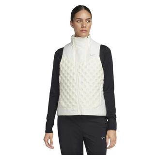 Nike Therma-FIT ADV Repel AeroLoft Water-Repellent Running Gilet - Dames - Sport - Beige - Maat: S Poliester