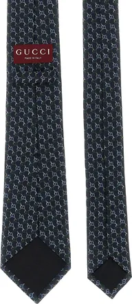 Gucci GG Jacquard Silk Necktie - Navy