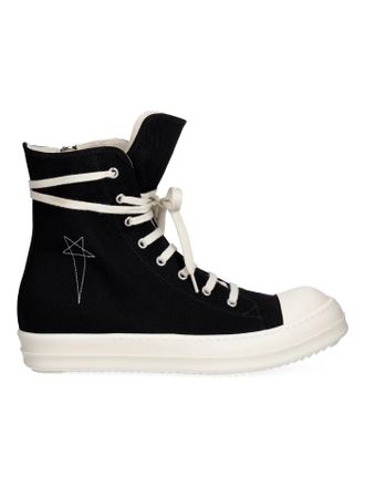 Rick Owens High-Top Sneakers with Stitched Star Design