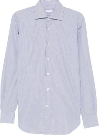 Kiton Overhemden, Heren, Blauw, S, Katoen, Kiton Shirts Blue