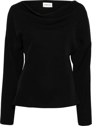 P.A.R.O.S.H. cowl-neck blouse - women - Polyester - L - Black