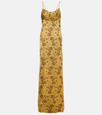 Dries Van Noten Floral jacquard gown