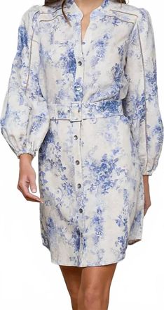 L'agence Womens Kiersten Dress In Blue