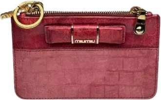 Miu Miu Pre-owned Wallets, female, Pink, Size: ONE SIZE Pre-owned Leather Wallet